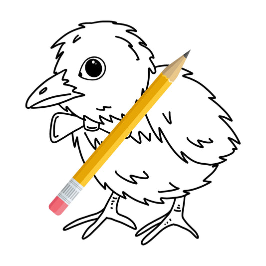 Cute Chick Digital Coloring Page [Instant Download]