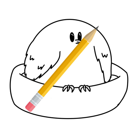 Fat Bird in Next Digital Coloring Page [Instant Download]