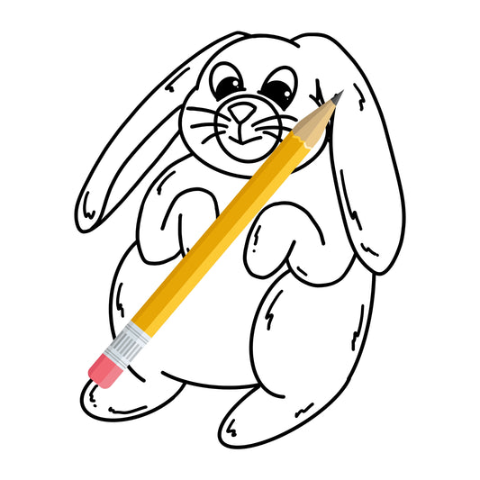 Easter Bunny Digital Coloring Page [Instant Download]